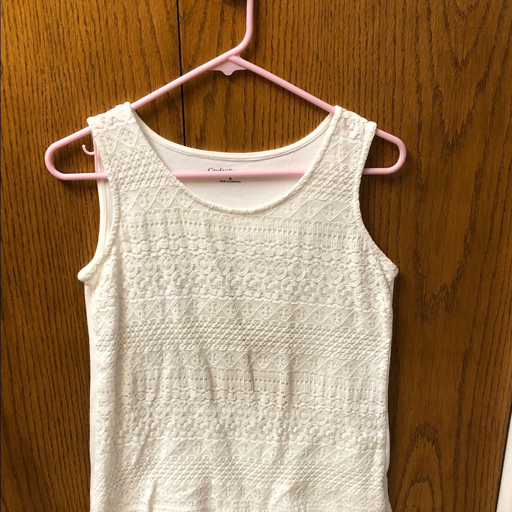 Sleeveless top, white